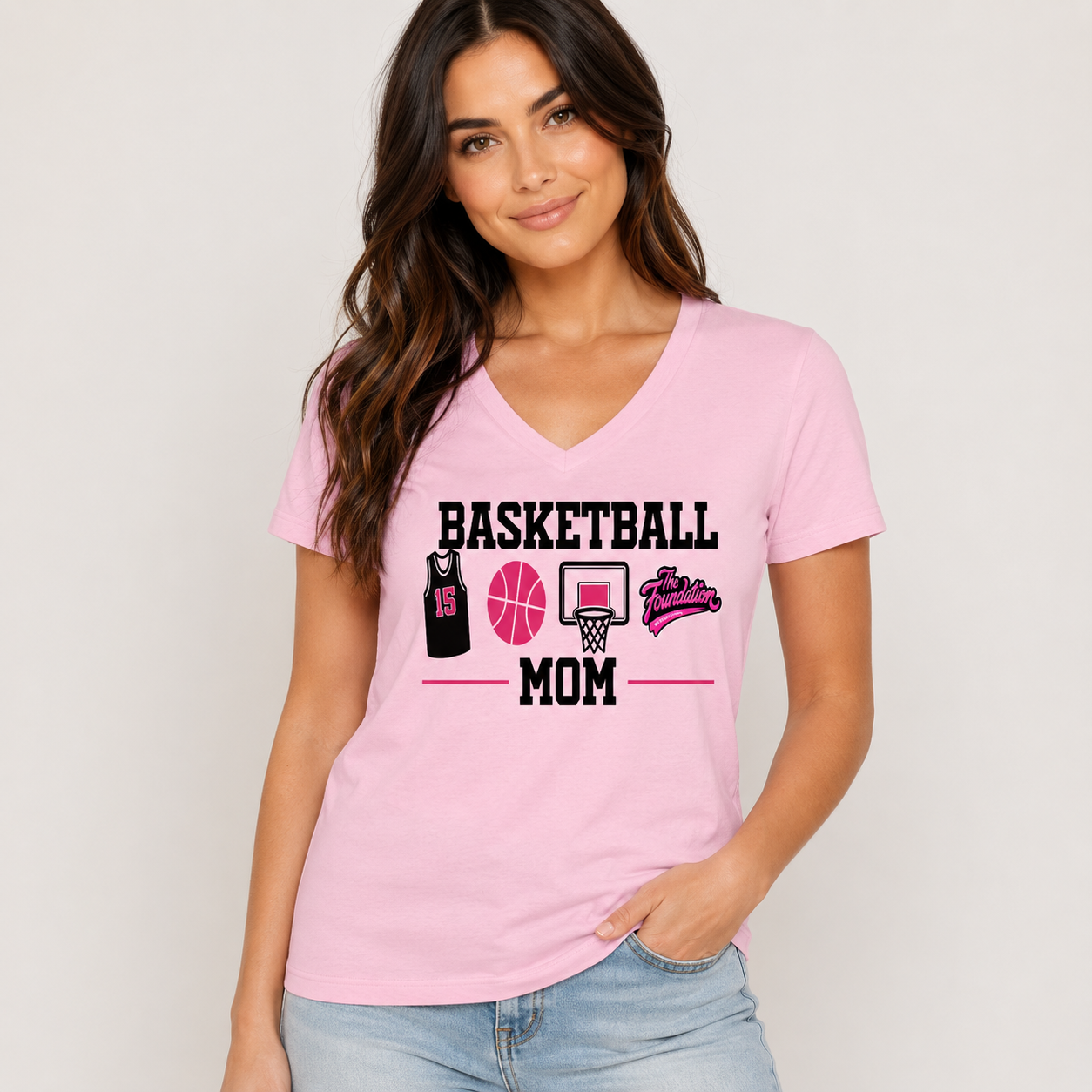 The Foundation Court Side Mom Basketball Tee