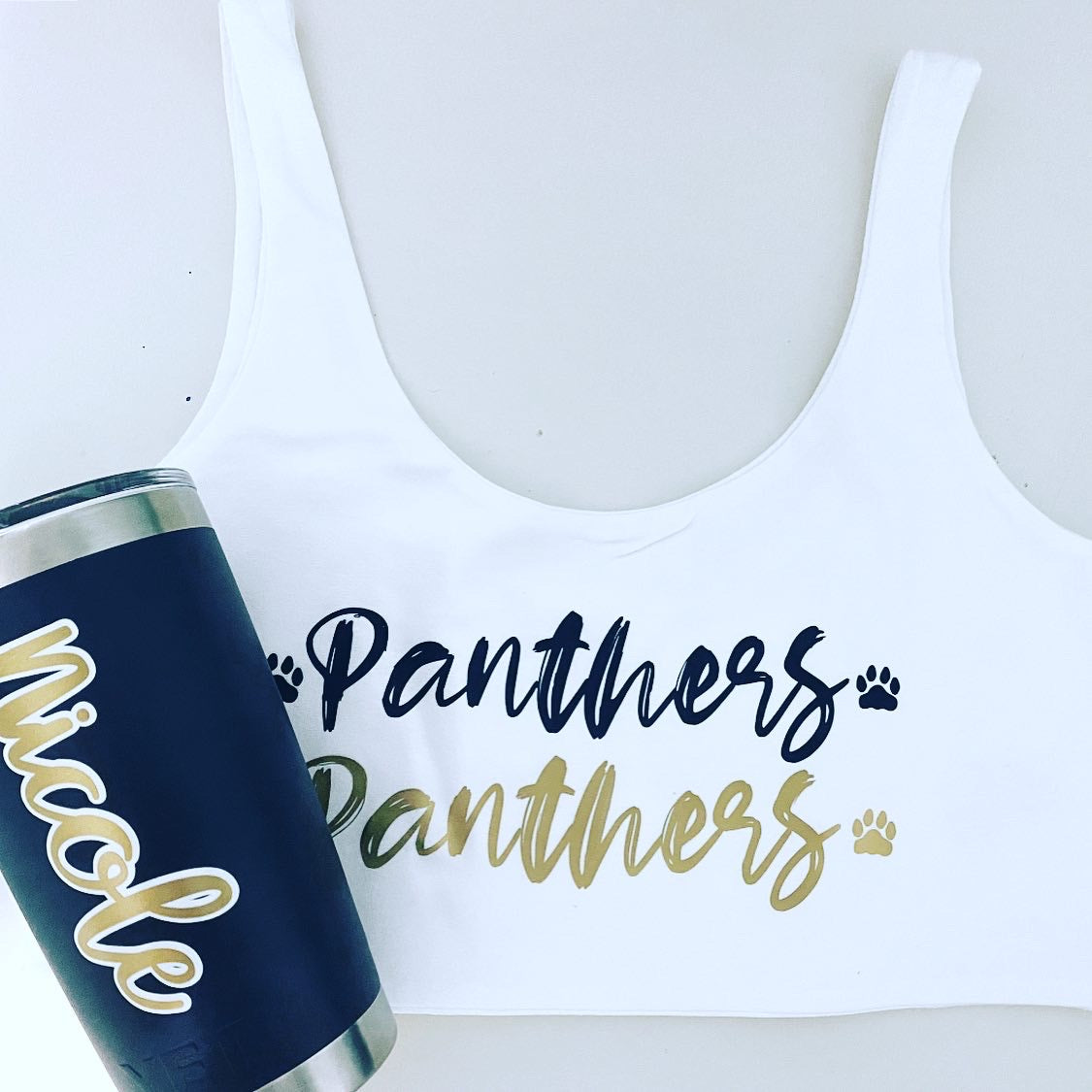 Custom College themed Crop Top