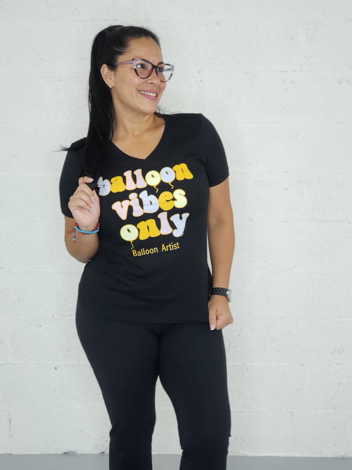 Balloon Vibes Only Colorful Letters Tee